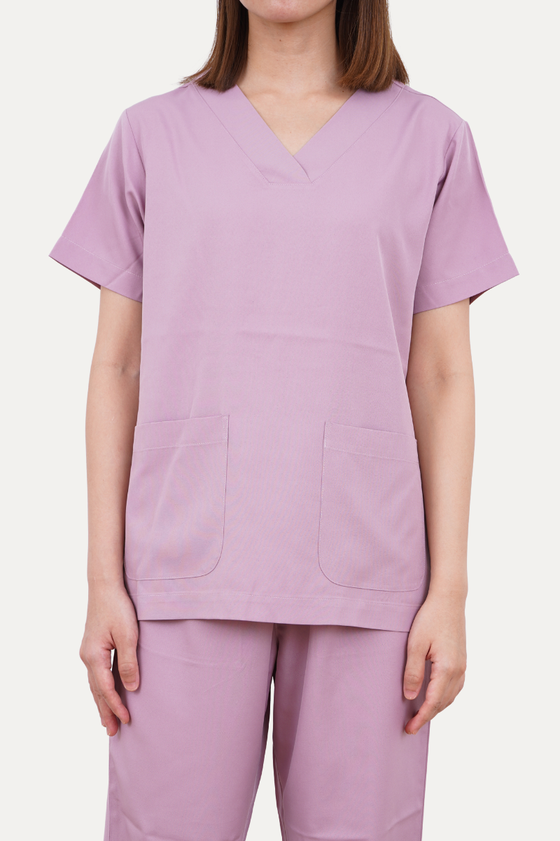 Women's Italian Silk Scrub Sets - Mauve